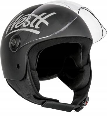 Kask motocyklowy Westt Open Face z przezroczystym wizjerem M 57-58cm 9010