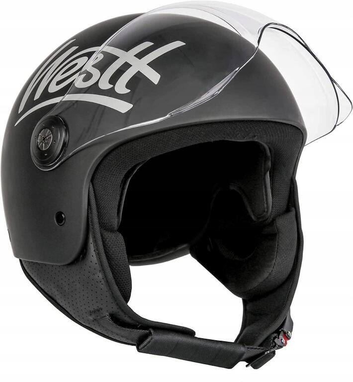 Kask motocyklowy Westt Open Face z przezroczystym wizjerem M 57-58cm 9010