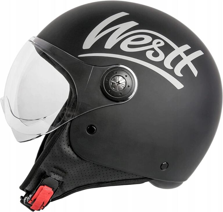 Kask motocyklowy Westt Open Face z przezroczystym wizjerem M 57-58cm 9010 (2)