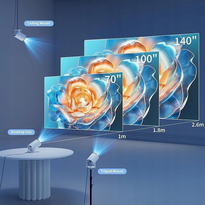 Projektor Yoton Y4 Rzutnik Mini LED Full HD 200” WARTO 4222 (5)