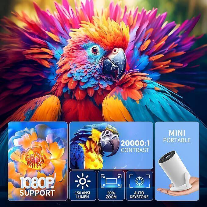 Projektor Yoton Y4 Rzutnik Mini LED Full HD 200” WARTO 4222 (7)