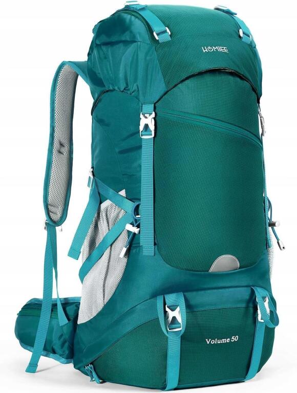 Praktyczny POJEMNY Plecak turystyczny HOMIEE 50L GREEN 41-60 l zielony 3036