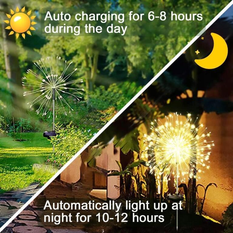 Solarna lampa ogrodowa do użytku na zewnątrz Zestaw 2 sztuk 3705 (5)