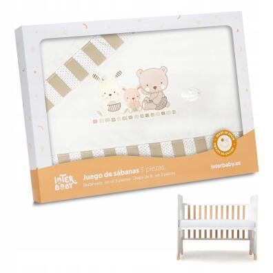 Zestaw letniej Pościeli InterBaby Love do gondoli 4308