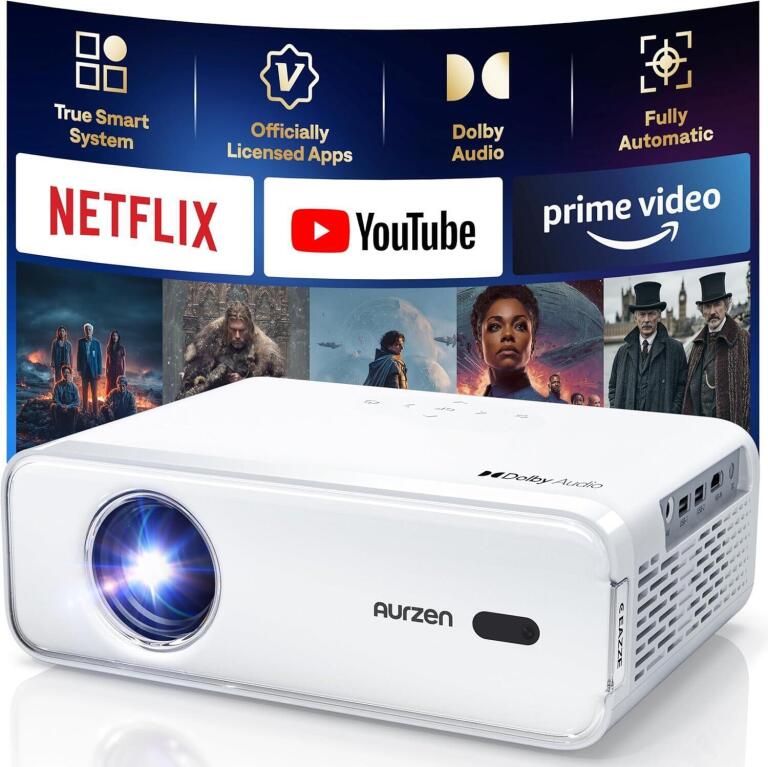 Aurzen Eazze D1 Inteligentny Projektor 4K FULL HD WIFI i Bluetooth 1276