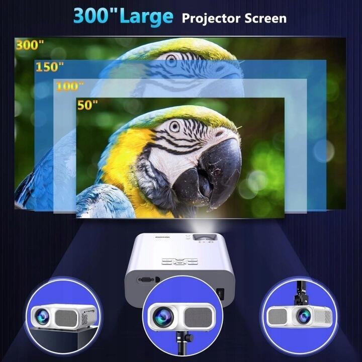 Projektor Full HD 9800 lumenów 1080p 5G WiFi Bluetooth 4K 7641 (6)