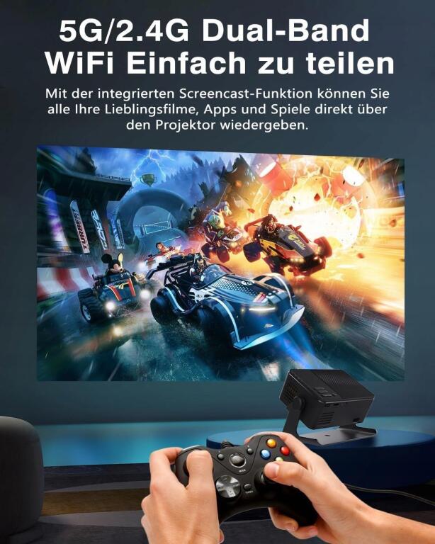 Inteligentny projektor KEPEAK mini, 4K, FULL HD 3773 (7)