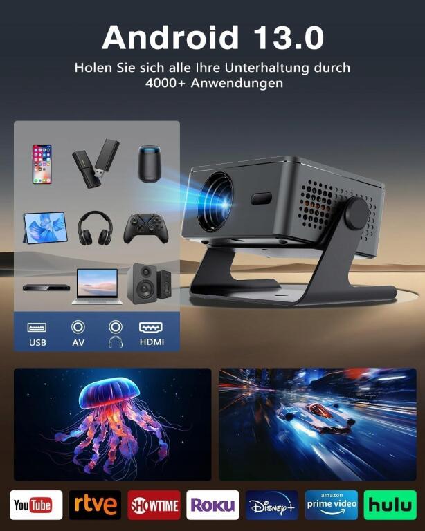 Inteligentny projektor KEPEAK mini, 4K, FULL HD 3773 (2)
