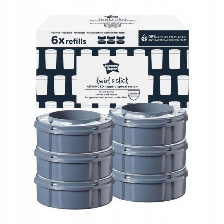Wkłady uzupełniające Tommee Tippee Twist 6 sztuk 0234