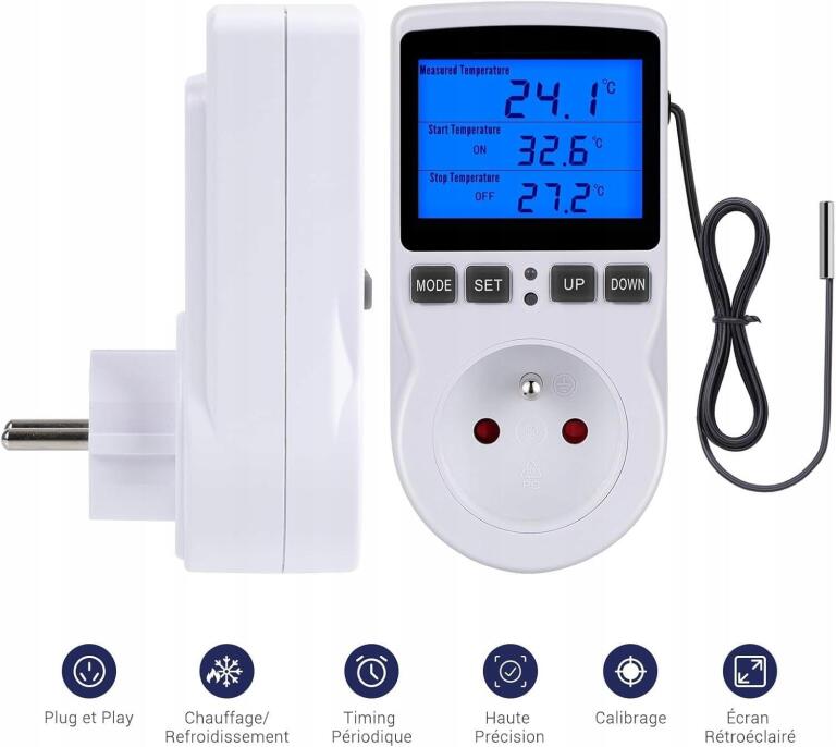 Gniazdo Regulatora temperatury Termostat InkbirdPlus 6247 (5)