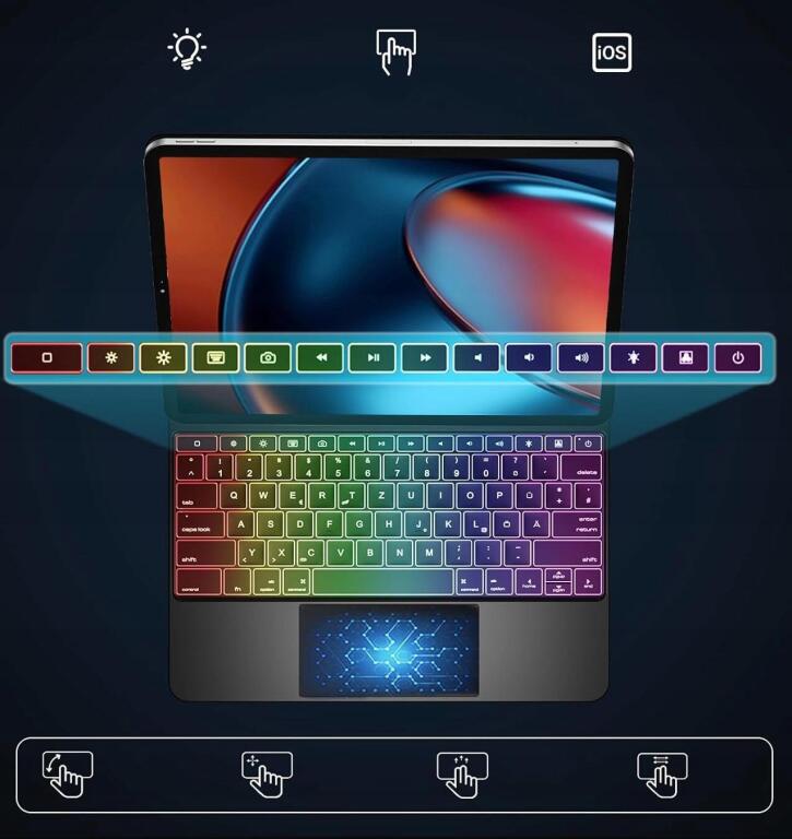 ŚWIETNE Etui z klawiaturą Vobafe do iPada Air 13 cali M2 2024 4678P (3)