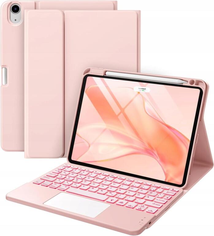 Etui z klawiaturą do iPada Air 11'' M4 M3 M2 2026/2025/2024 RÓŻOWE 7320 (1)