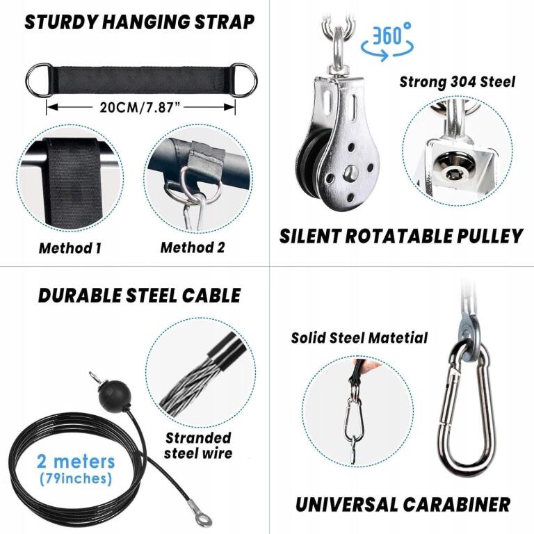 System bloczków do treningu w domu LAT PULL DOWN, 3w1 1382 (6)