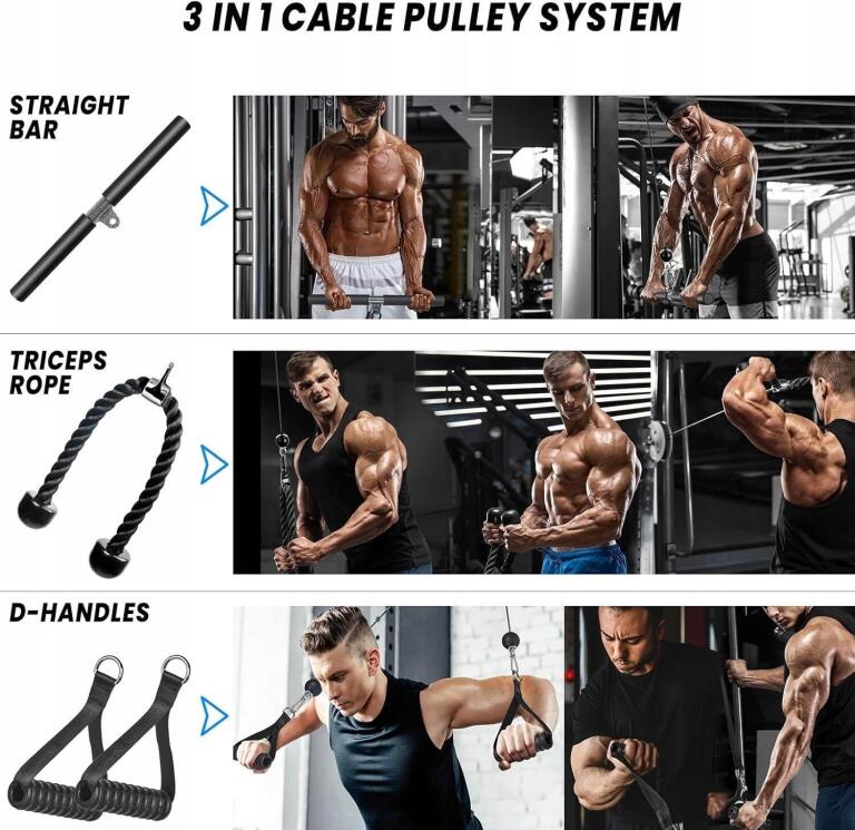 System bloczków do treningu w domu LAT PULL DOWN, 3w1 1382 (2)