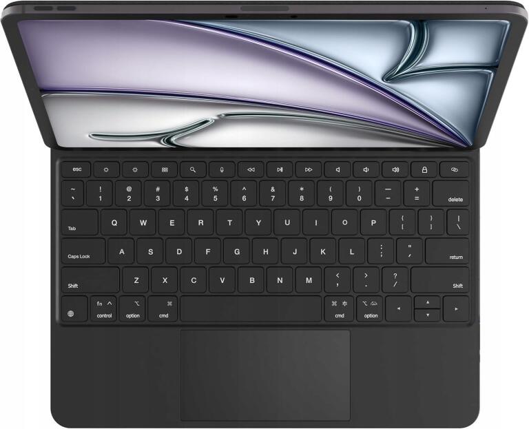 Etui z klawiaturą do iPad Air 13 /Pro 12,9 Nimin czarne podświetlane 6317 (2)