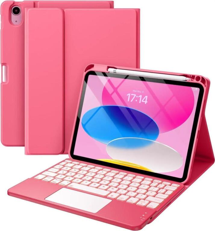 Etui z klawiaturą do iPada Air 11'' M4 M3 M2 (2026/2025/2024) RÓŻOWE 4060 (1)
