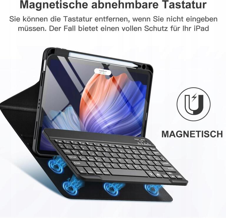 Etui z klawiaturą do iPada Air 11'' M4 M3 M2 (2026/2025/2024) CZARNE 0339 (3)