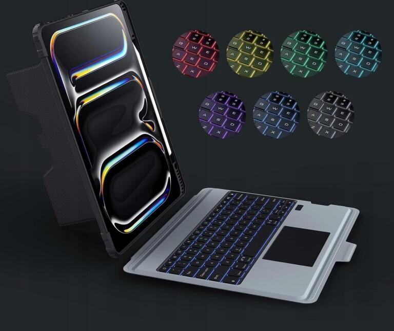 Etui z klawiaturą do iPad Pro 13 M4 2024 Nillkin Magic Trackpad czarne 2715 (2)