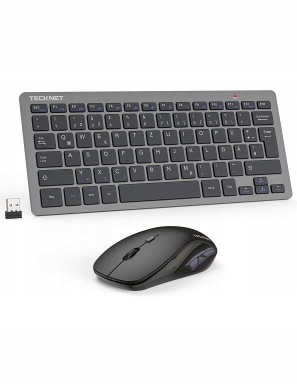TECKNET zestaw bezprzewodowy QWERTZ klawiatura + mysz 2.4GHz 3892