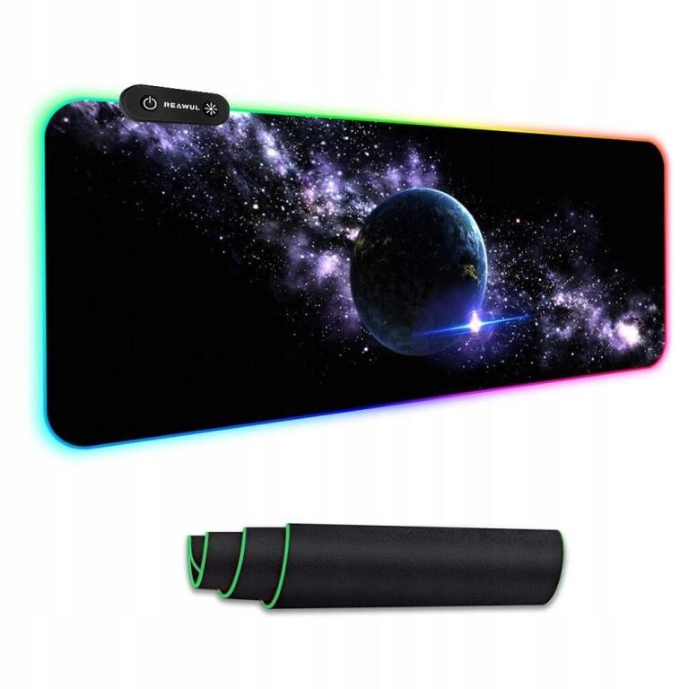 Gamingowa Duża podkładka pod mysz RGB 14 trybów antypoślizgowa 800x300 5213 (1)