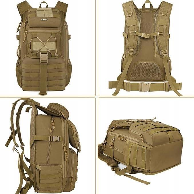 YOREPEK Army plecak męski, 50 l, plecak turystyczny, wojskowy, duży 7854 (2)