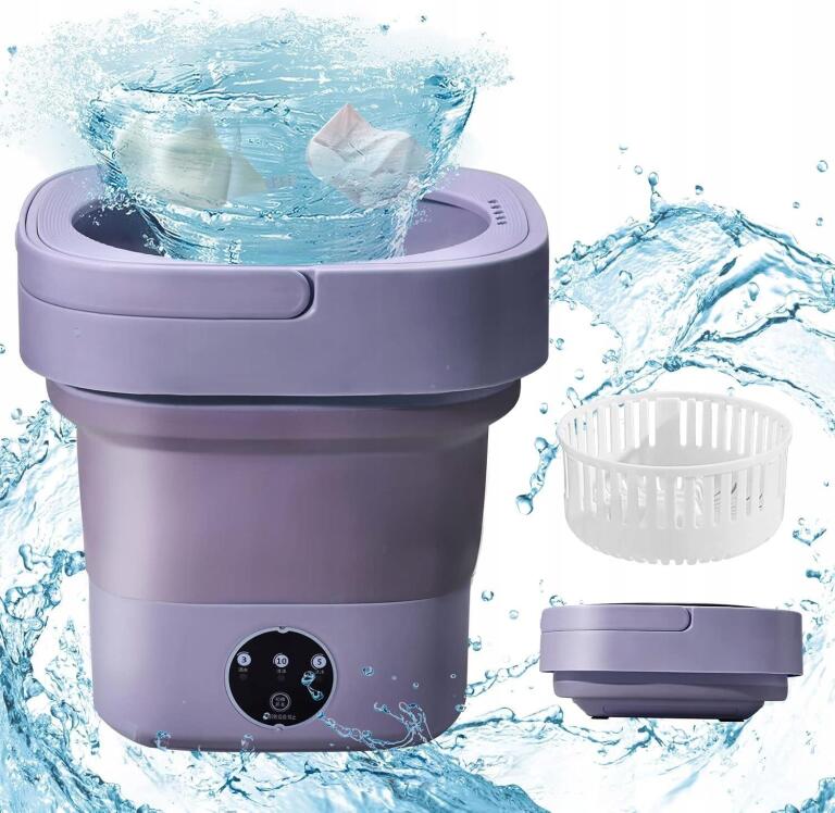 Mini pralka, składana, przenośna, ultradźwiękowa, z suszarką 6,5l 8552 (1)