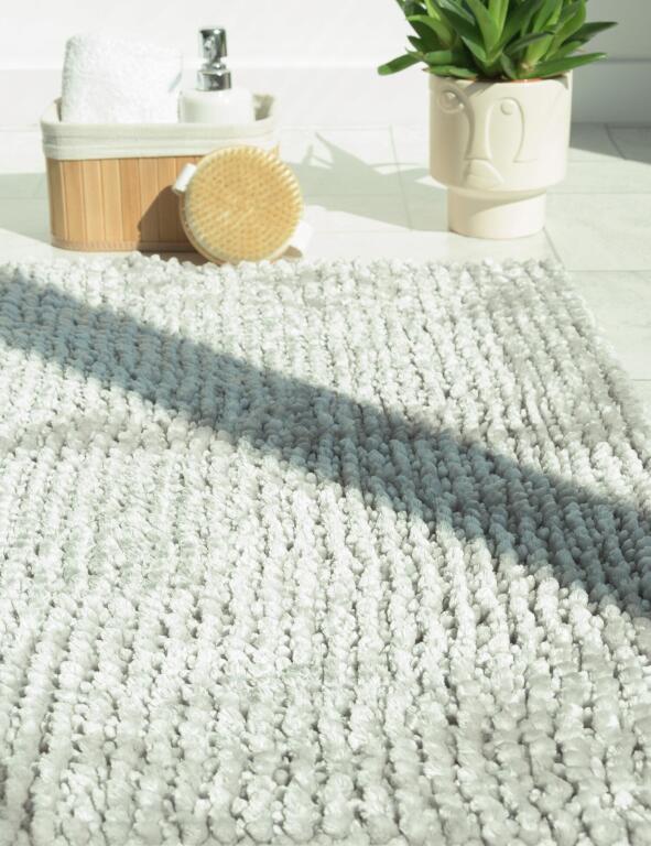 Dywanik łazienkowy e-floor szary 40x60 cm poliester antypoślizgowy 5123 (8)