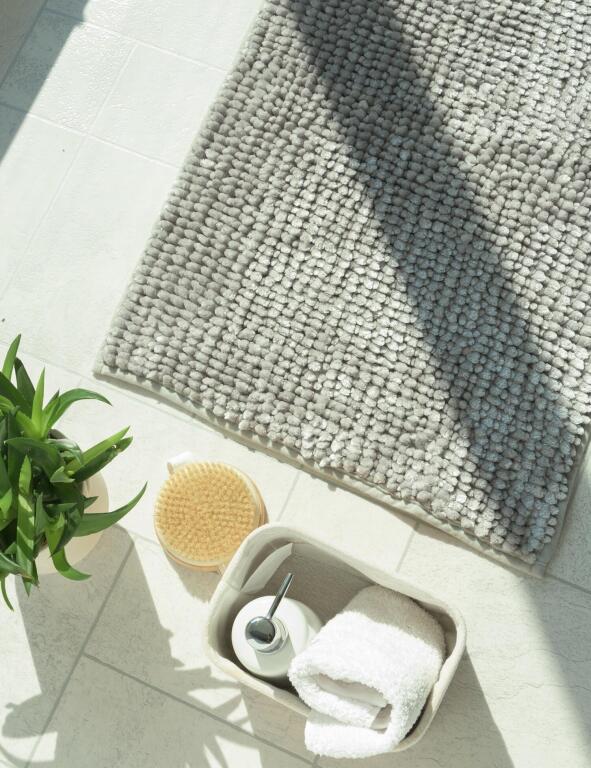 Dywanik łazienkowy e-floor szary 40x60 cm poliester antypoślizgowy 5123 (5)