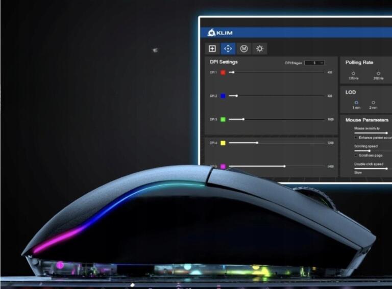 KLIM Blaze X RGB - mysz gamingowa bezprzewodowa, 12 000 DPI, RGB 4959U (3)