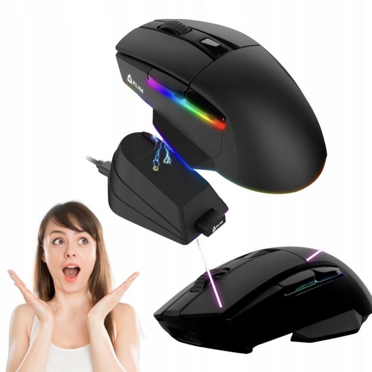 KLIM Blaze X RGB - mysz gamingowa bezprzewodowa, 12 000 DPI, RGB 4959U (2)