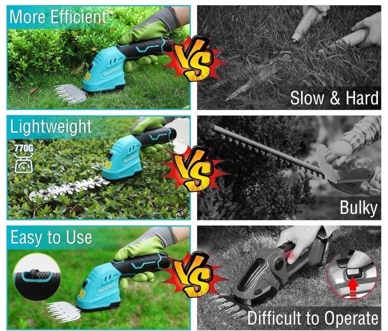 DURATECH Nożyce 2w1 Akumulatorowe 12V Teleskopowe 126cm Ostrze 160mm 4877 (6)