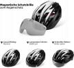 ŚWIETNY Kask rowerowy Shinmax r. M doskonała OCHRONA z światłem LED 3518 (5)
