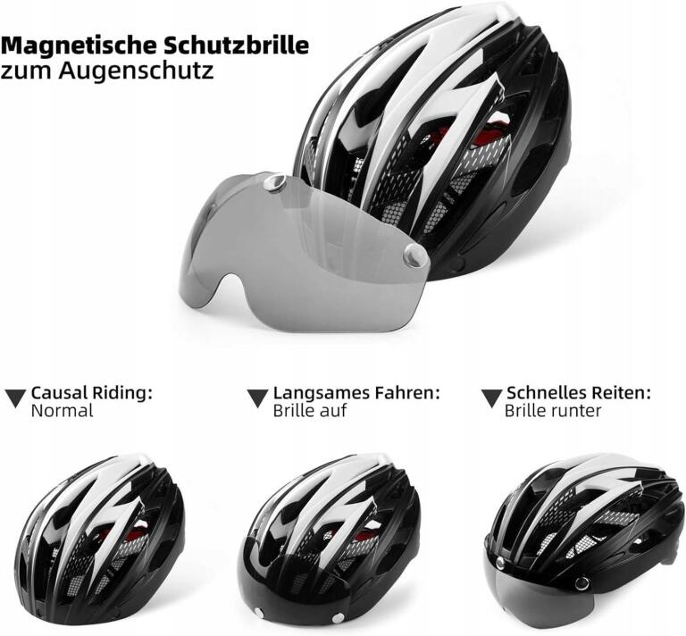 ŚWIETNY Kask rowerowy Shinmax r. M doskonała OCHRONA z światłem LED 3518 (5)