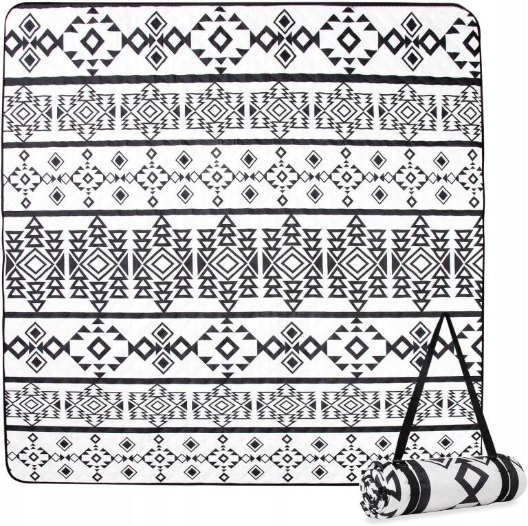 Świetny WODOSZCZELNY KOC PIKNIKOWY PLAŻOWY OGRODOWY 200 x 200 cm WARTO 2179