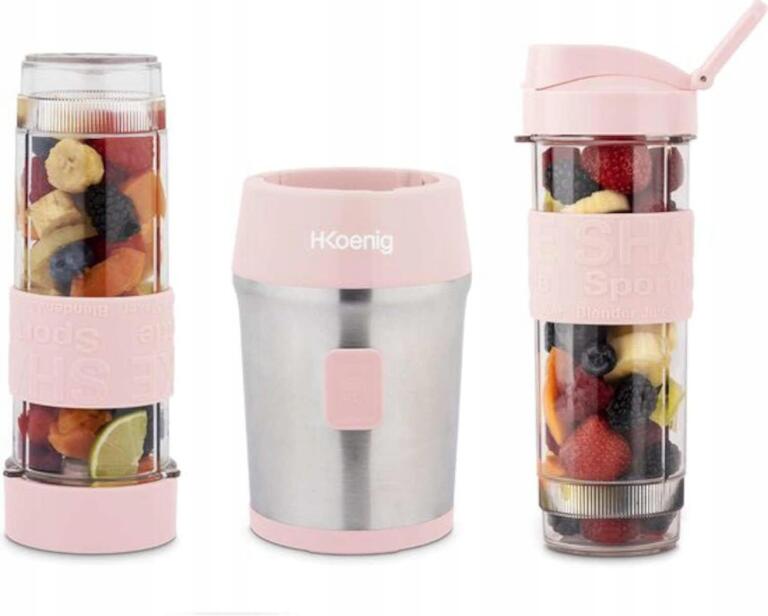 Blender kielichowy H.Koenig 300 W różowy 0205