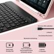 Etui z klawiaturą do iPad 11 gen różowa magnetyczna klawiatura Bluetooth (4)