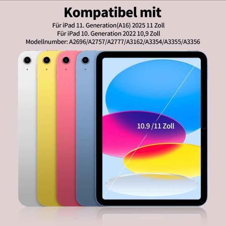 Etui z klawiaturą do iPad 11 gen różowa magnetyczna klawiatura Bluetooth (5)