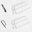 Uszczelka prysznicowa do kabin wanien 4/5/6mm przezroczysta 2x100cm 2761 (4)