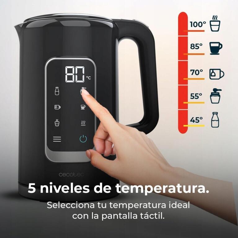 Czajnik elektryczny Cecotec 500 touch 220 W 1,7 l czarny (7)