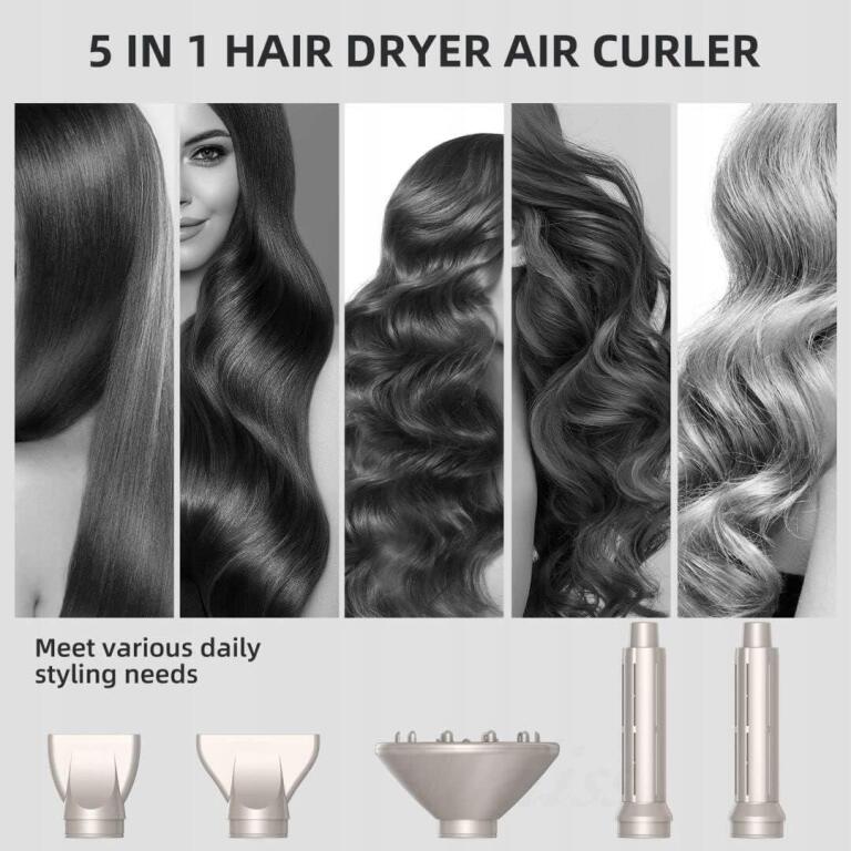 UKLISS Profesjonalna suszarka do włosów, Air Styler 5 w 1 5072S (3)