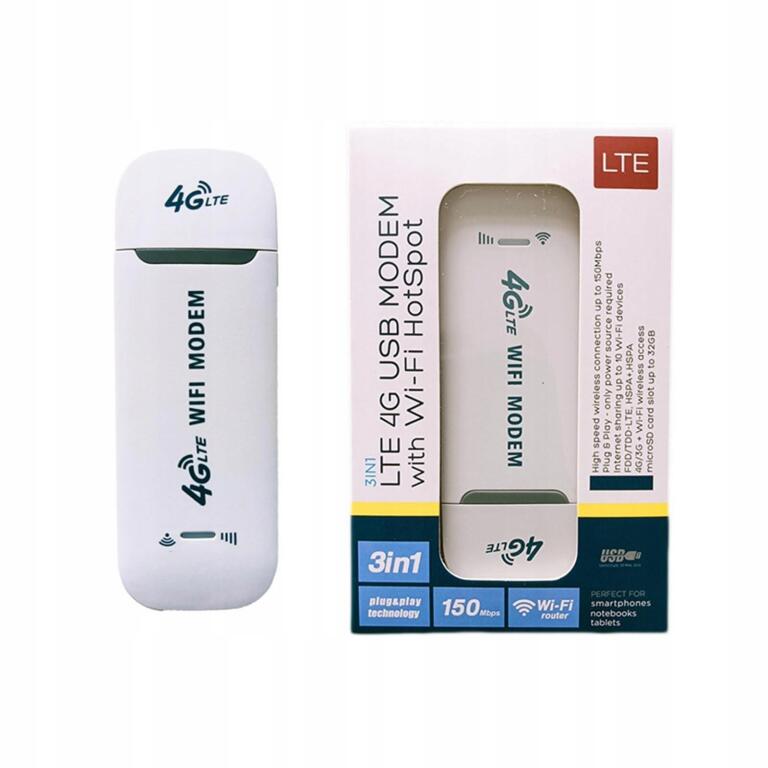 LTE 4G USB MODEM z HotSpotem do Wi-Fi kolor biały 3645 (4)