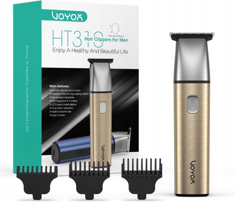 VOYOR Maszynka do strzyżenia włosów dla mężczyzn HT310 LCD+3x KOŃCÓWKI 1668 (1)