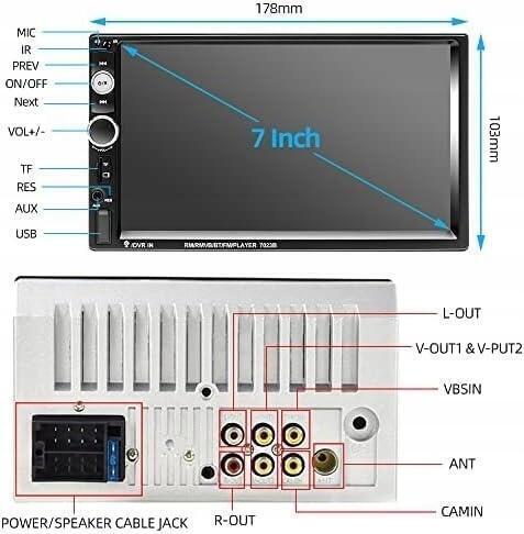 Radio samochodowe CAR PLAY ANDROID/iOS BT GPS 2-DIN PODOFO SH4AMPOD 1967 (4)
