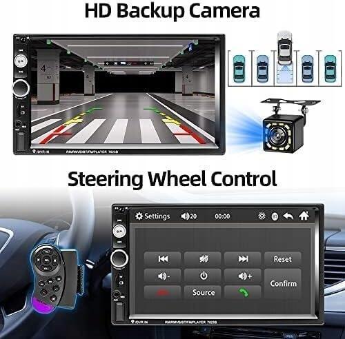 Radio samochodowe CAR PLAY ANDROID/iOS BT GPS 2-DIN PODOFO SH4AMPOD 1967 (5)
