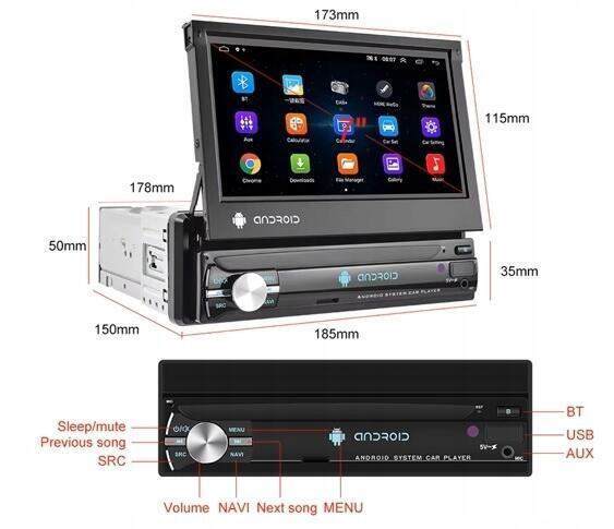 Radio samochodowe A2748 1-DIN 2794 (2)