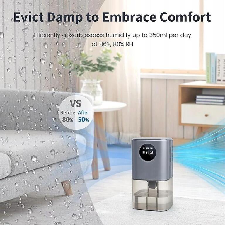 Osuszacz powietrza Dehumidifier 22,5 W 1.7 l szary 8638 (3)