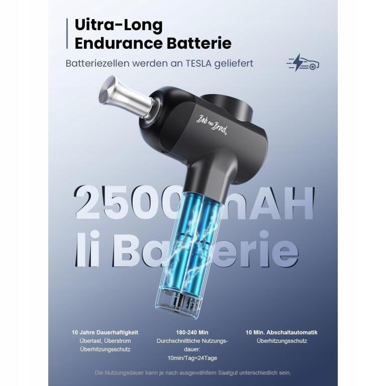 BOB AND BRAD X6 Pro Masażer Mięśni Z Metalową Głowicą 4281 (4)