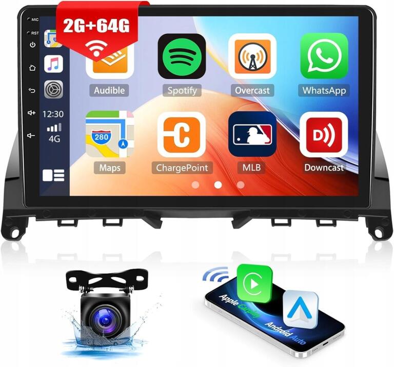 2G + 64G CAMECHO Android 13 radio samochodowe z kamerką cofania 4356