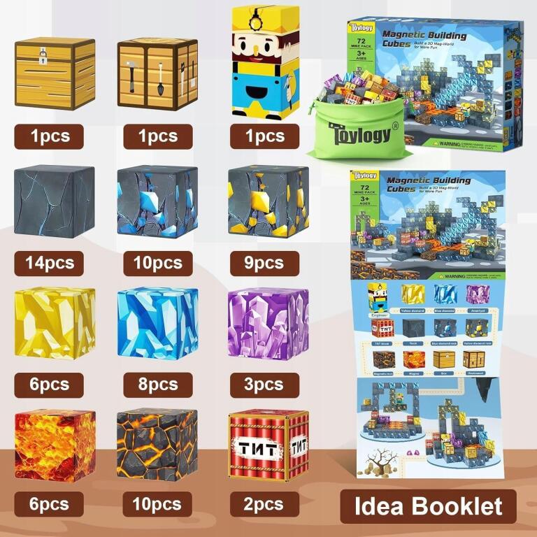 Toylogy Zestaw Magnetycznych Klocków Dla Dzieci 3-8 Lat 3162 (4)