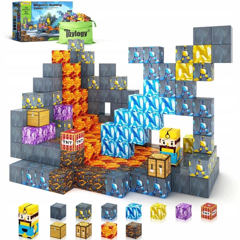 Toylogy Zestaw Magnetycznych Klocków Dla Dzieci 3-8 Lat 3162